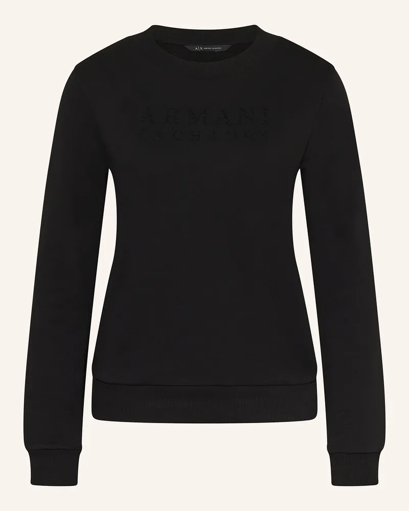 Armani Exchange Sweatshirt mit Schmucksteinen Schwarz