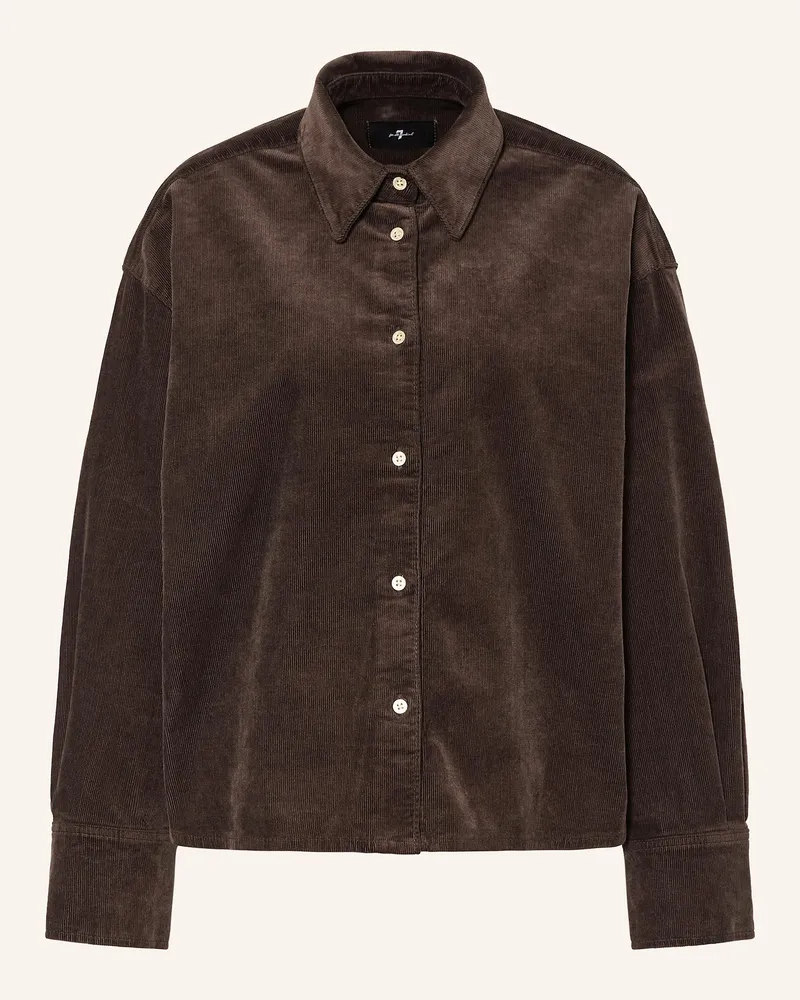 7 for all mankind Overjacket NINA aus Cord Dunkelbraun