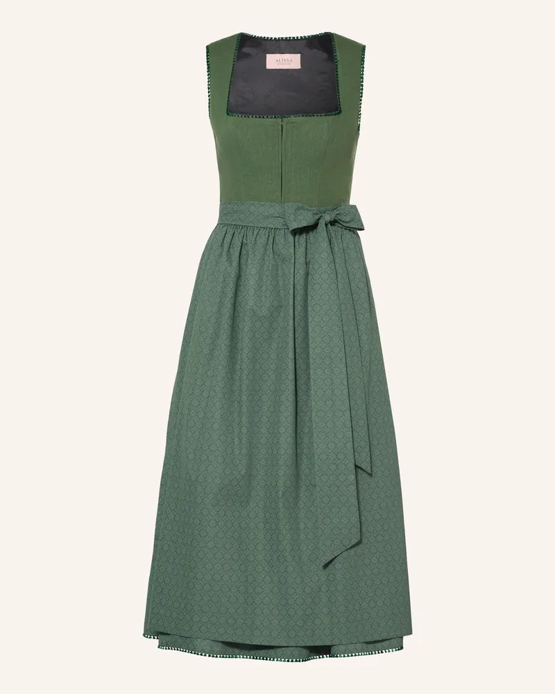 KINGA MATHE Dirndl Alea Mit Leinen gruen Dunkelgrün