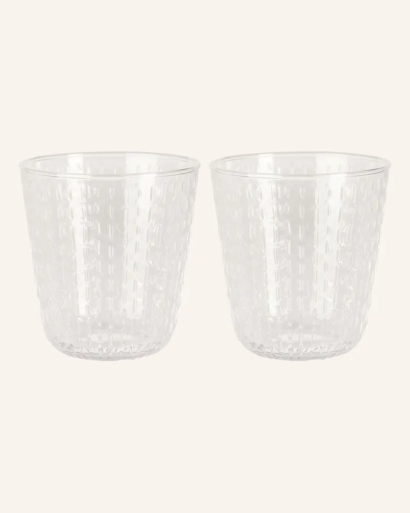 Marimekko 2er-Set Trinkgläser Syksy transparent Weiss