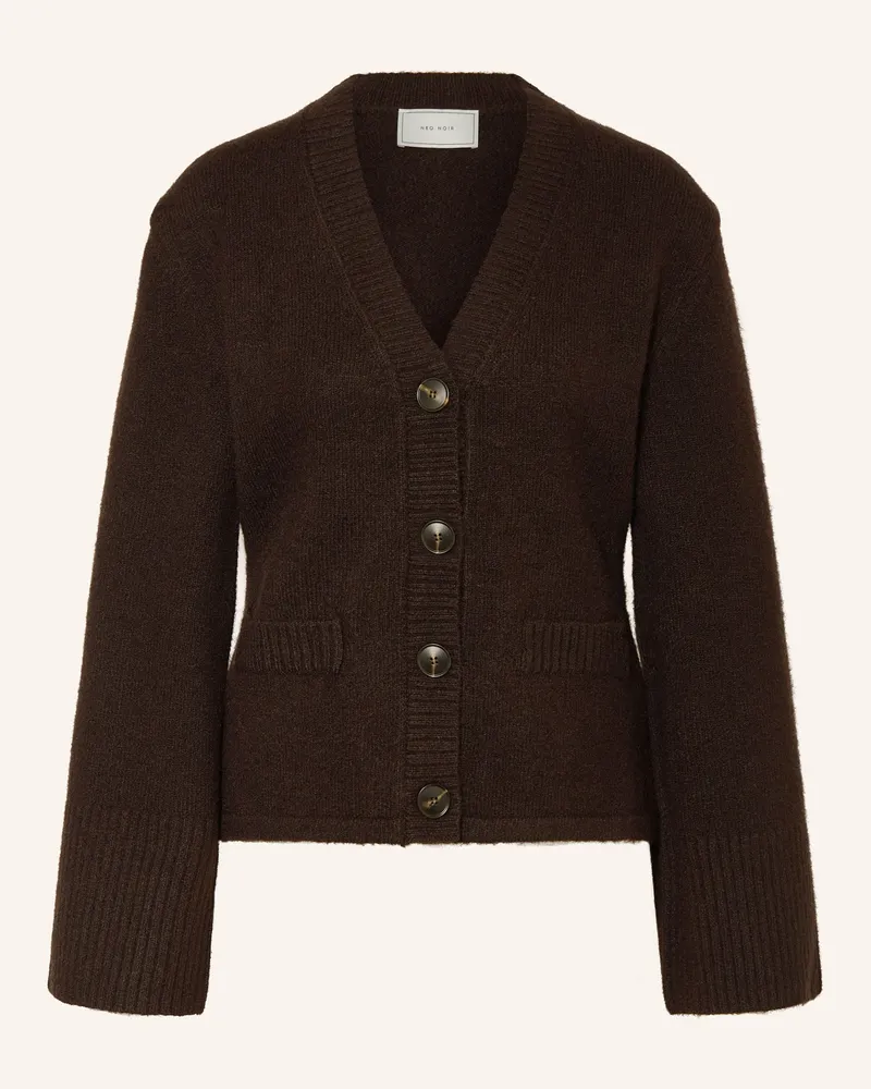 Neo Noir Strickjacke braun Dunkelbraun