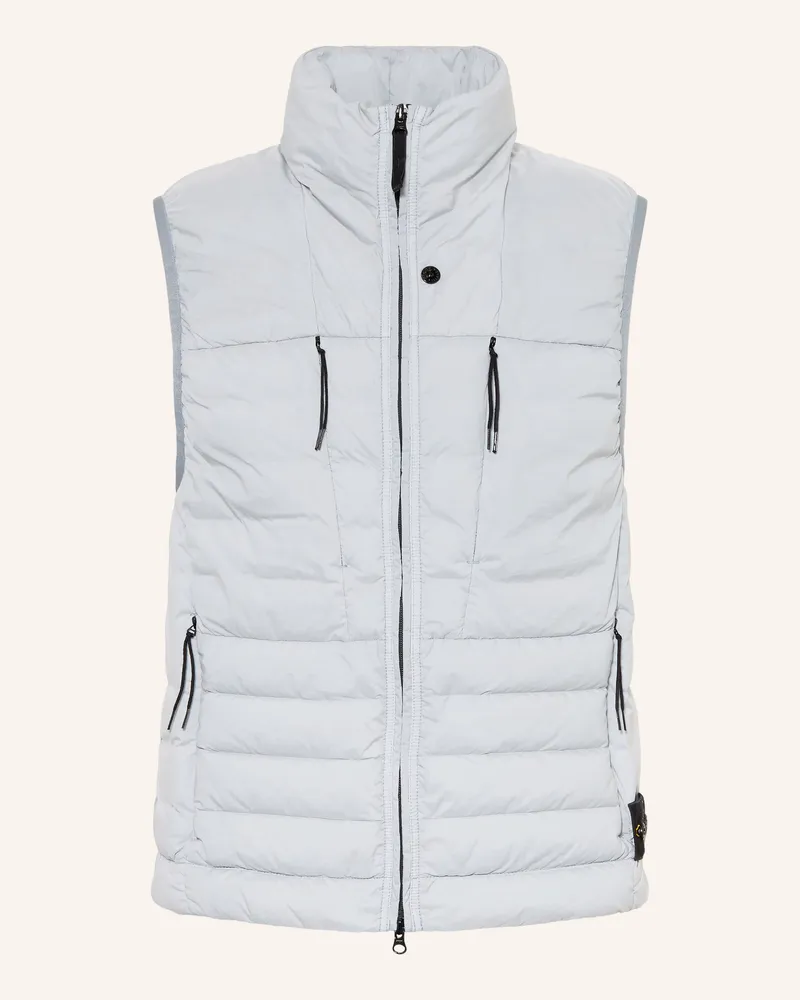 Stone Island Daunenweste blau Hellblau