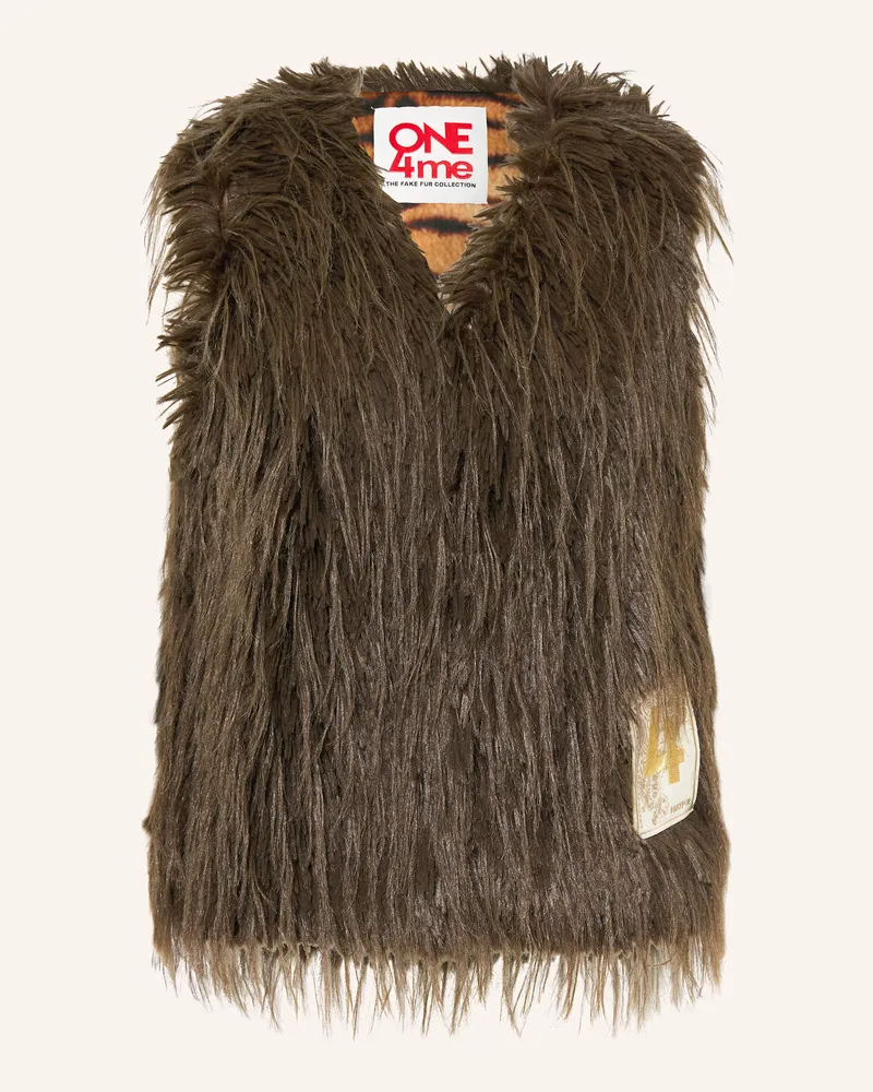 Grace Kunstpelz-Weste braun Dunkelbraun
