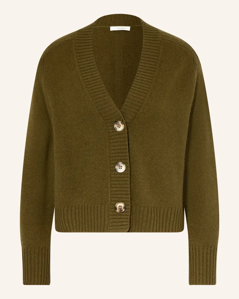 lilienfels Strickjacke Aus Cashmere gruen Oliv