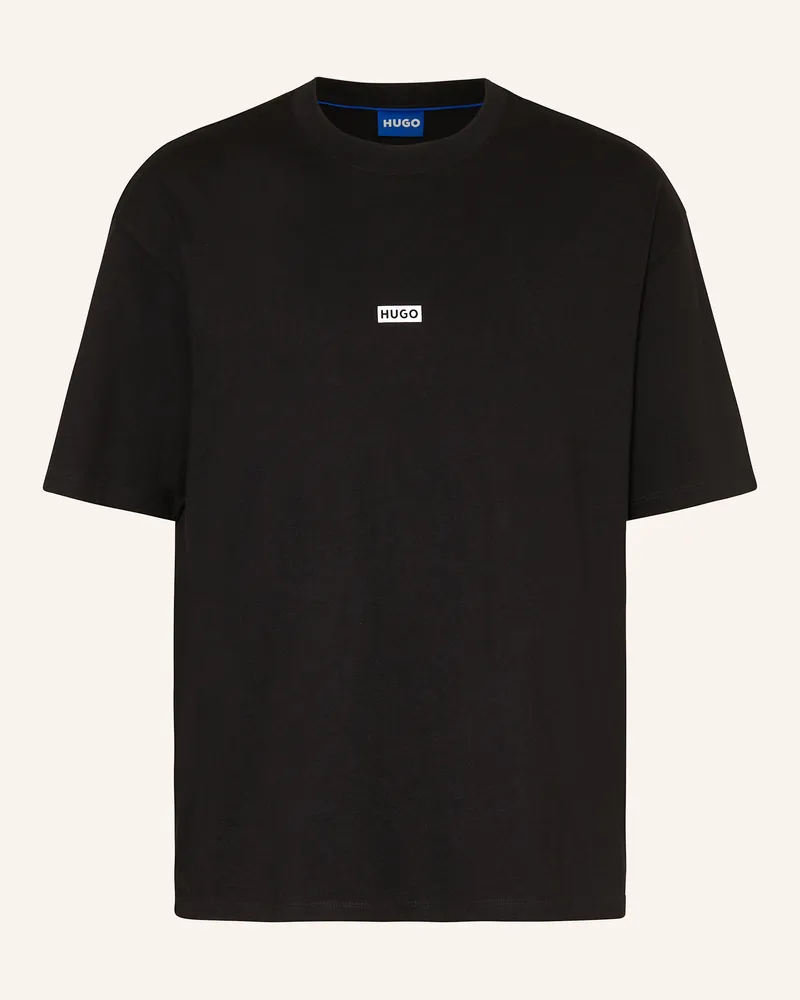 HUGO BOSS T-Shirt Nalono schwarz Schwarz