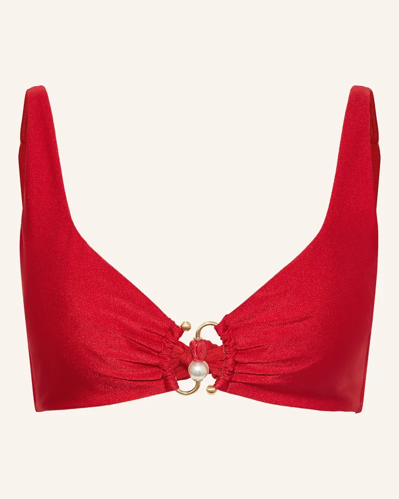 Seafolly Australia Bralette-Bikini-Top Palermo Mit Schmuckperlen rot Rot