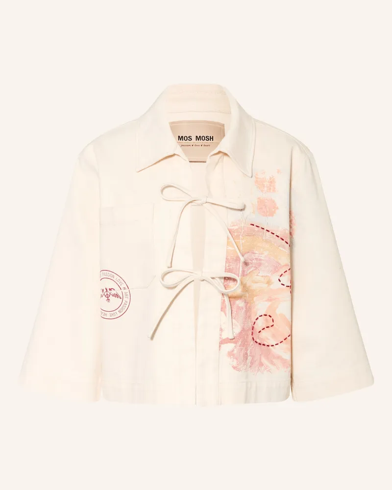 Mos Mosh Jeansjacke MMLULO mit 3/4-Arm Creme