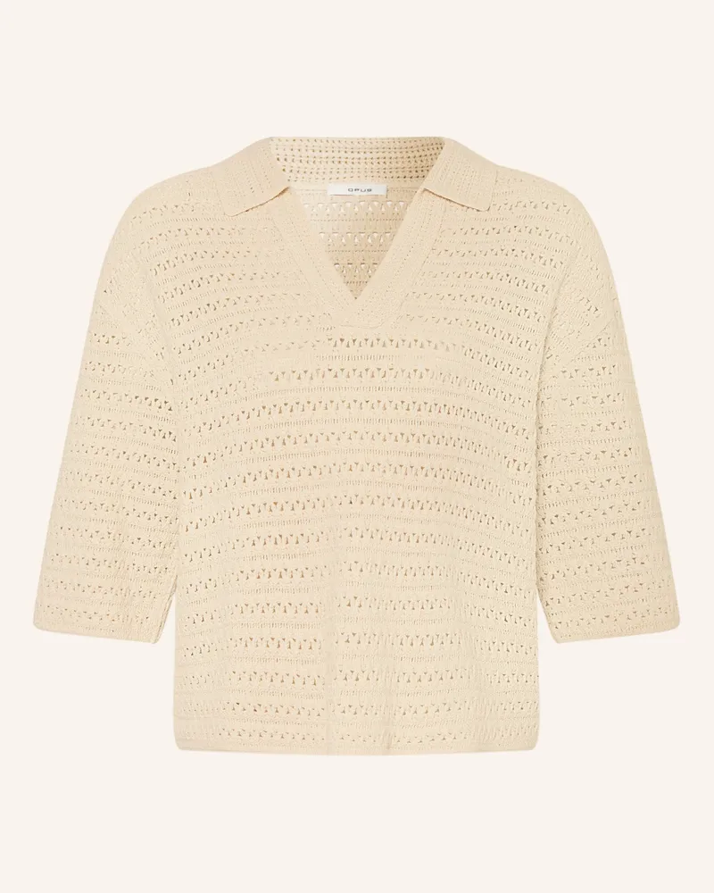 OPUS Pullover GARAKINO mit 3/4-Arm Ecru