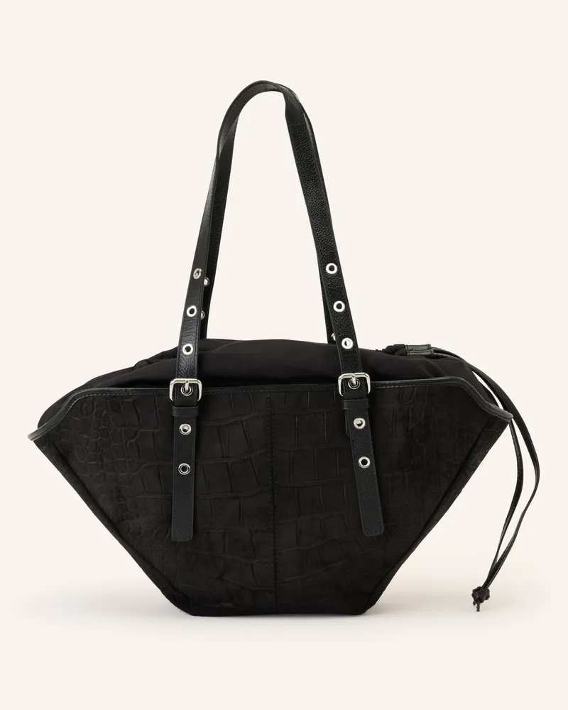 NÚNOO Beuteltasche Nora Scale Small schwarz Schwarz