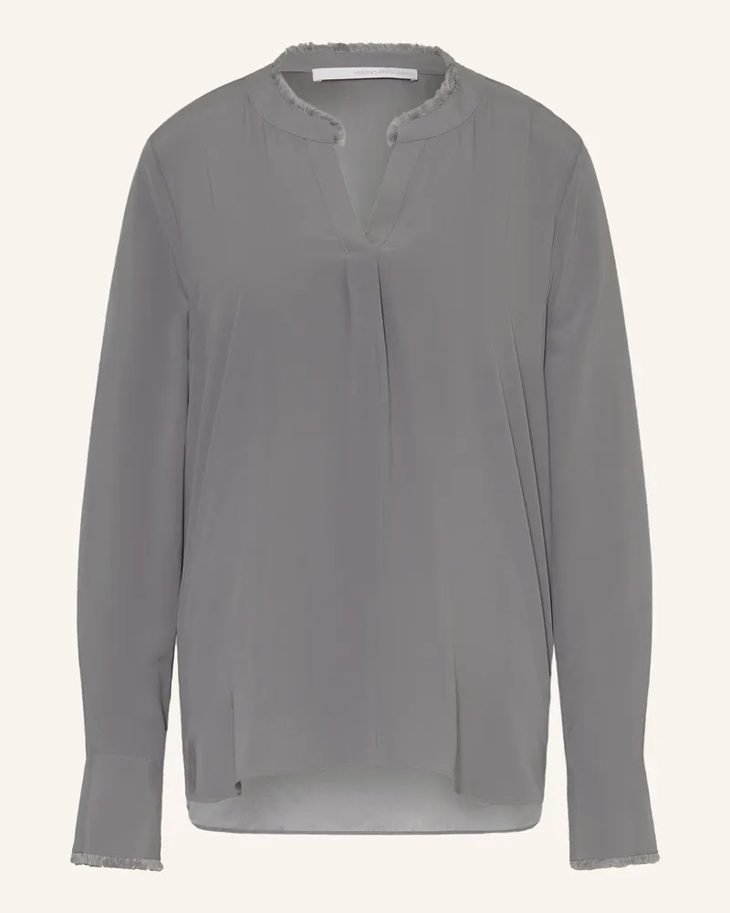 Herzen's Angelegenheit Blusenshirt aus Seide Grau