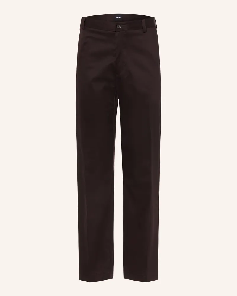 HUGO BOSS Hose Kent Straight Fit braun Dunkelbraun