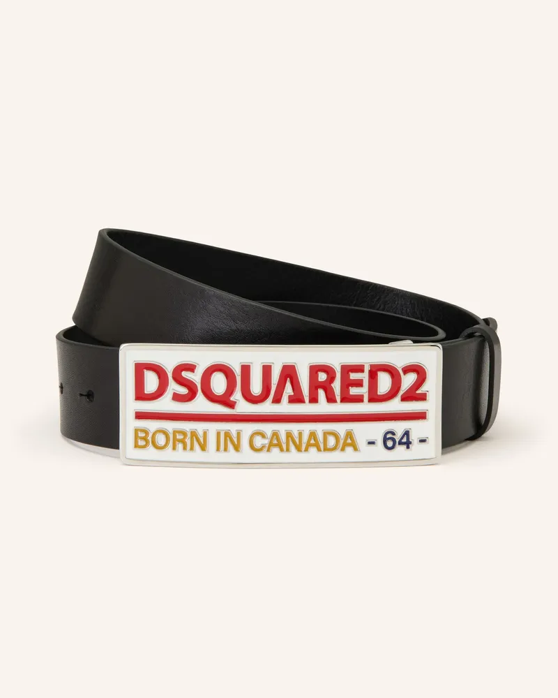 Dsquared2 Ledergürtel schwarz Schwarz