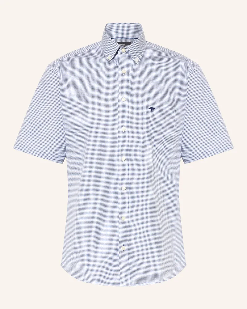 Fynch-Hatton Kurzarm-Hemd Regular Fit Blau