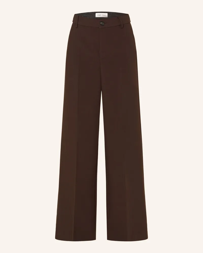 Part Two Marlenehose Ninnesapw braun Dunkelbraun