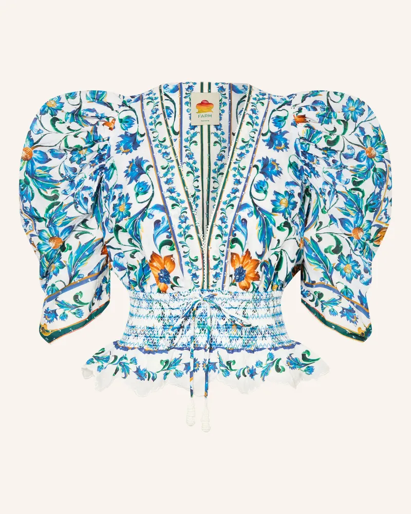 FARM Rio Blusenshirt Mit 3/4-Arm Und Rüschen blau Blau