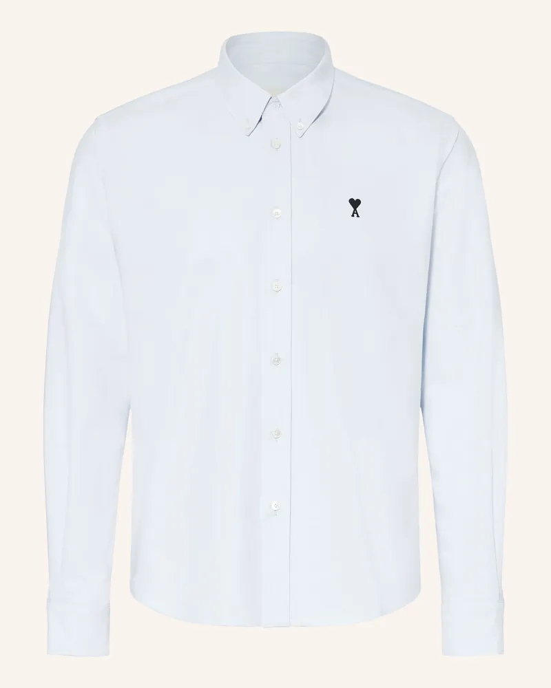 AMI Paris Oxfordhemd Comfort Fit blau Hellblau