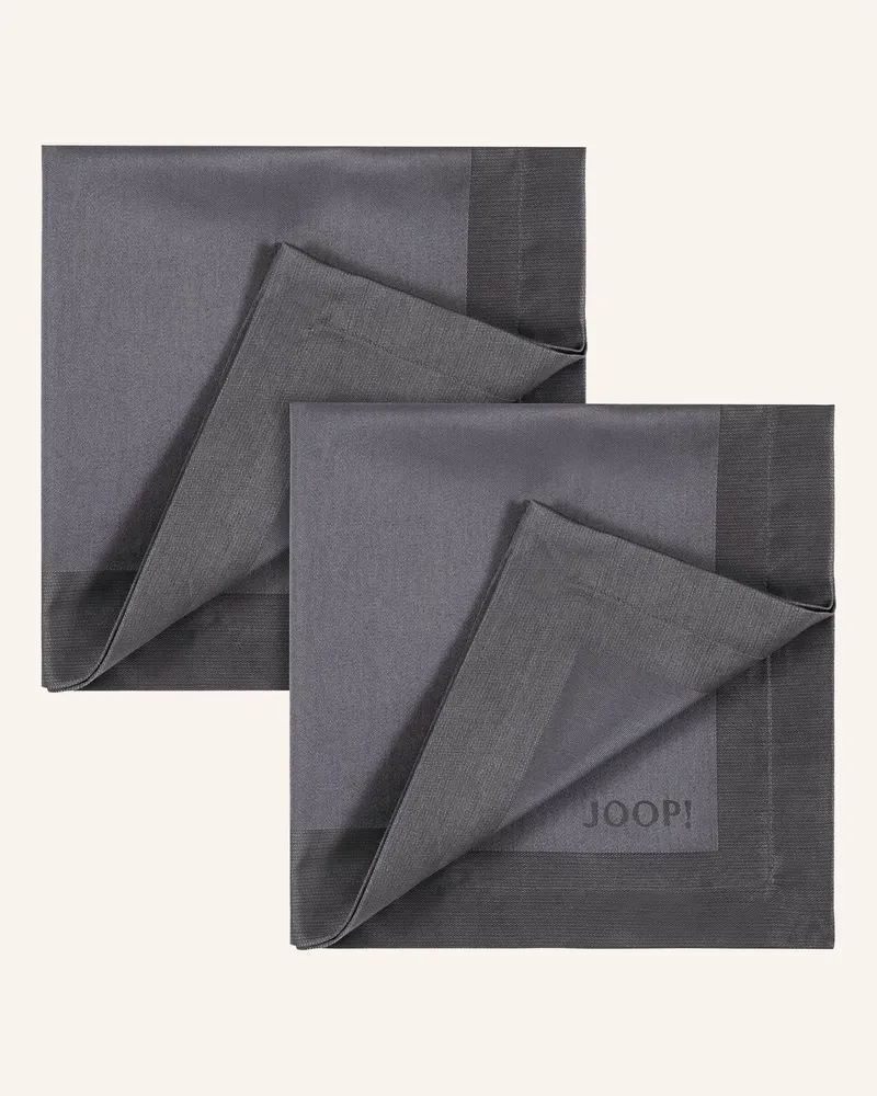 JOOP! 2er-Set Servietten JOOP! SIGNATURE Dunkelgrau