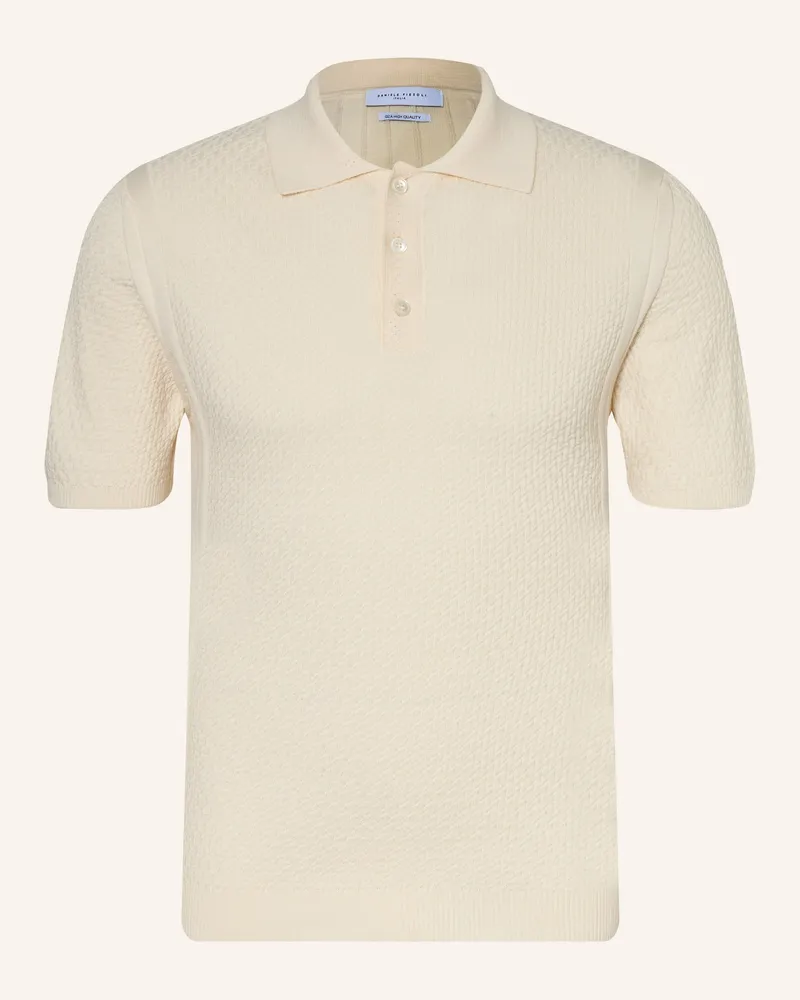 Daniele Fiesoli Strick-Poloshirt Creme