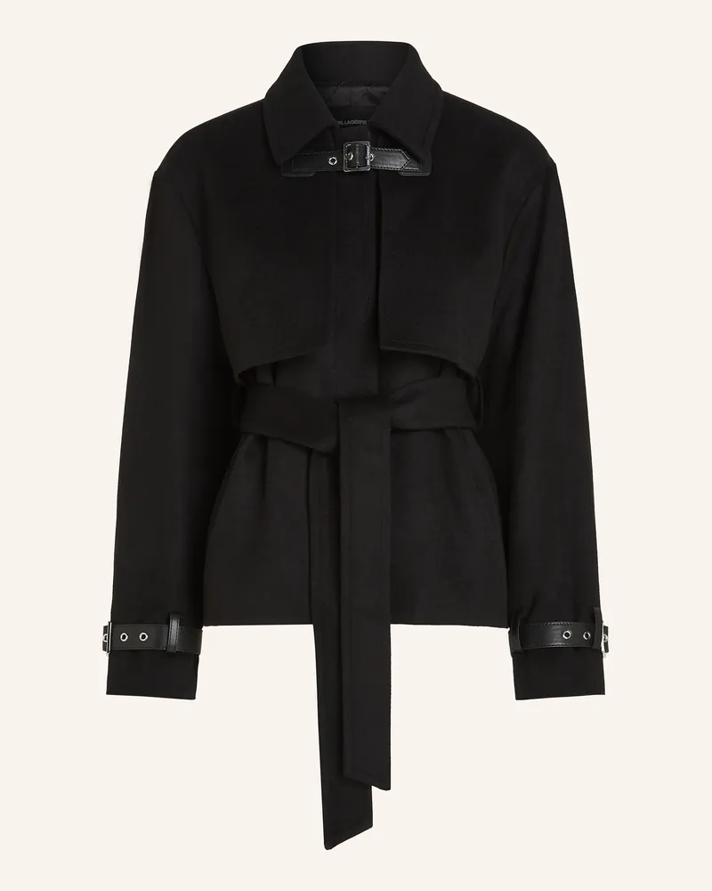 Karl Lagerfeld Mantel schwarz Schwarz