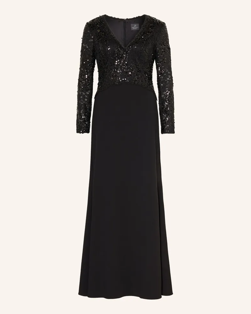 Adrianna Papell Abendkleid Mit Pailletten Und Spitze schwarz Schwarz