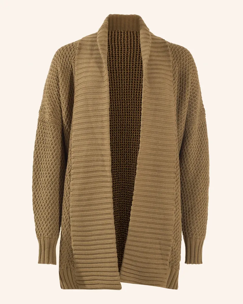 ADLYSH Jacke Strickcardigan Mit Gürtel braun Braun