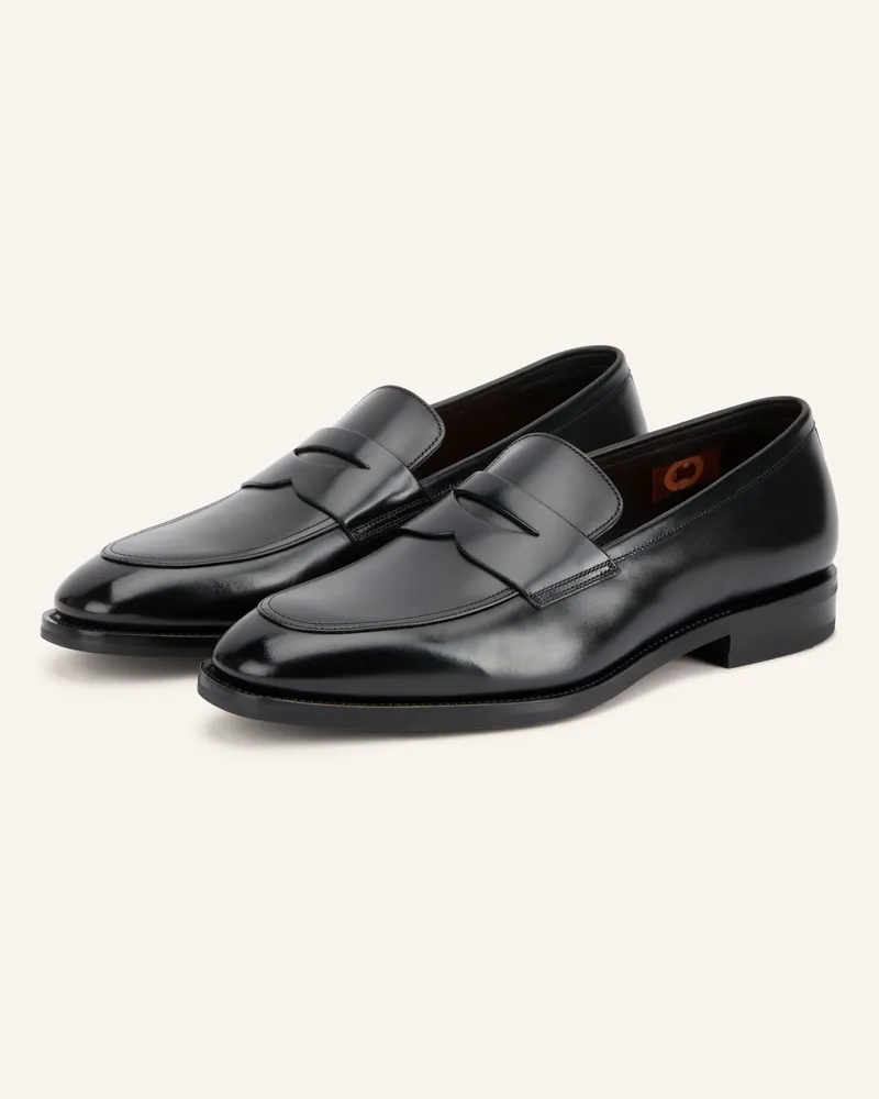 Santoni Penny-Loafer Gregor schwarz Schwarz