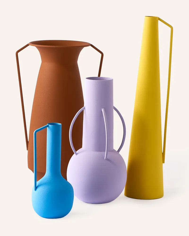 POLSPOTTEN 4er-Set Vasen ROMAN Gelb