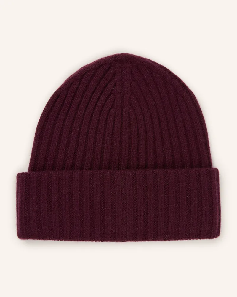 S. Marlon Cashmere-Mütze rot Dunkelrot