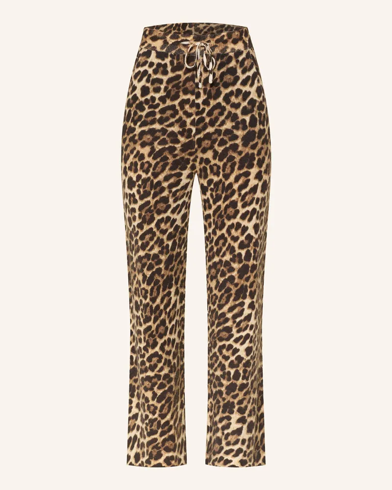 Darling Harbour Strickhose Mit Cashmere braun Leo