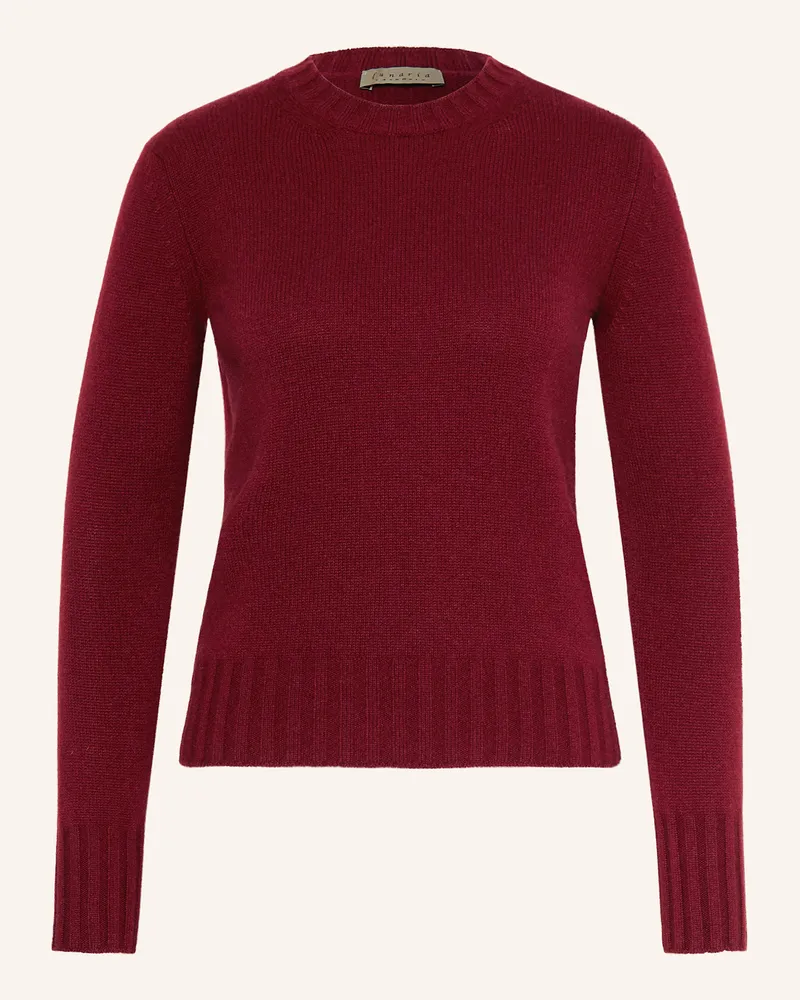 Lunaria Cashmere Cashmere-Pullover Dunkelrot