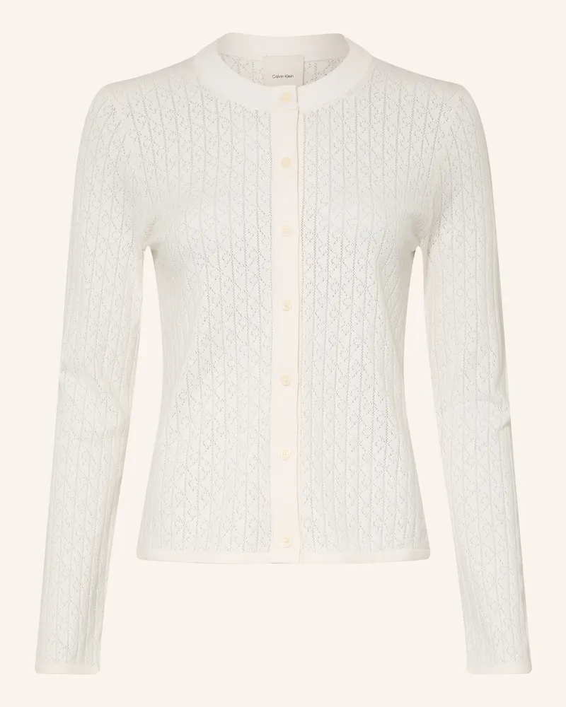 Calvin Klein Strickjacke weiss Creme