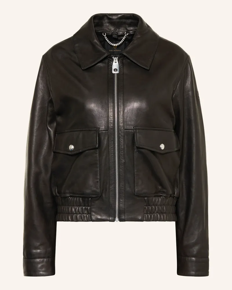 Belstaff Lederjacke Raya schwarz Schwarz