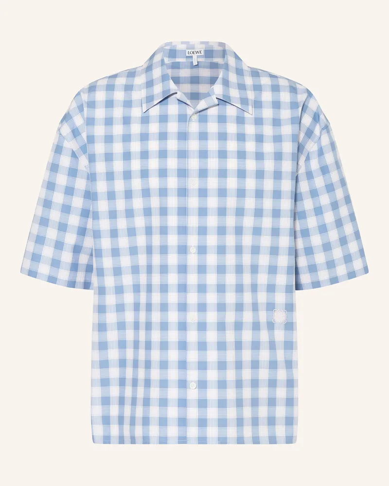 Loewe Kurzarm-Hemd Comfort Fit Hellblau