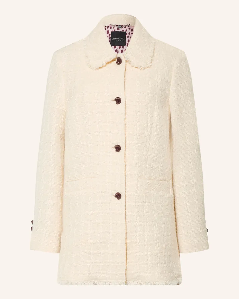 Marc Cain Tweed-Mantel weiss 110