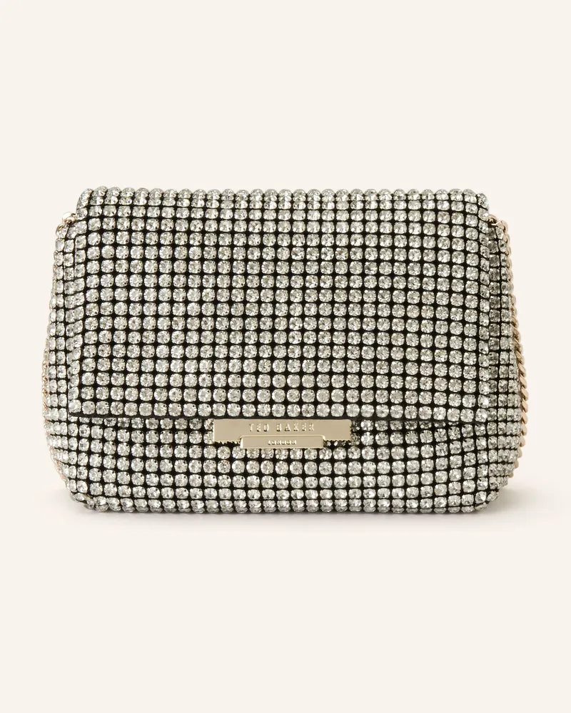 Ted Baker Micro Bag GLITERS mit Schmucksteinen Silber