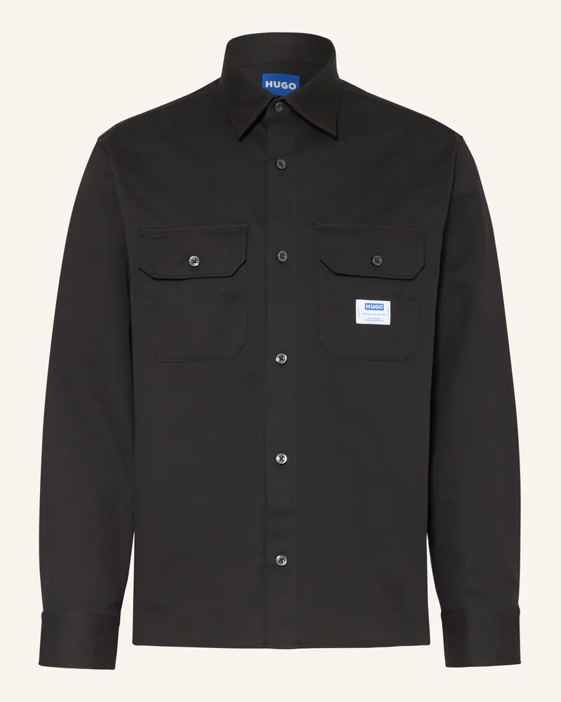 HUGO BOSS Overshirt Ekynone schwarz Schwarz
