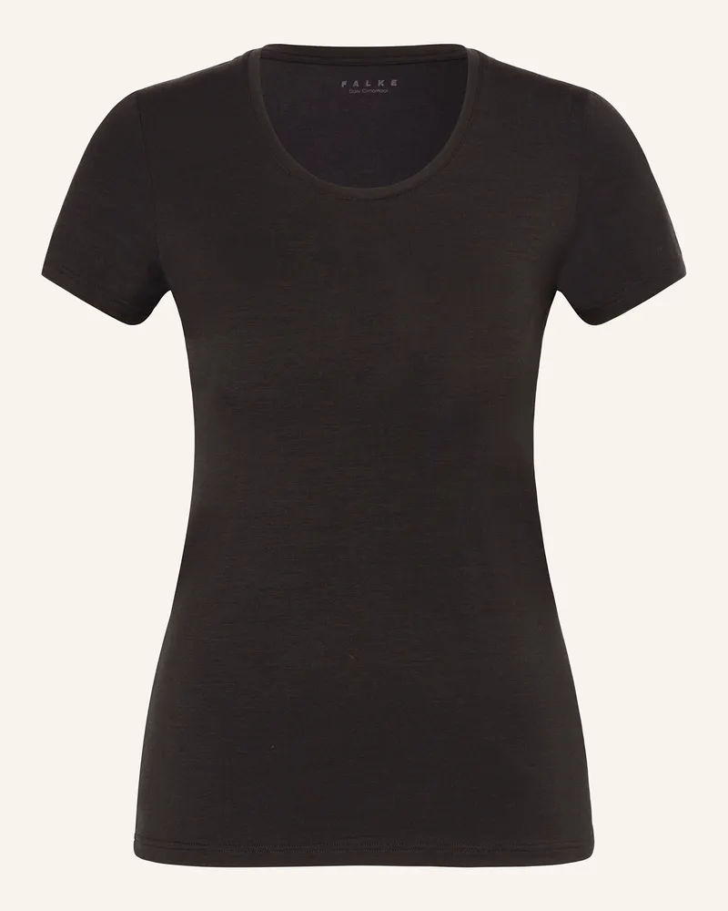 Falke T-Shirt CLIMA WOOL Schwarz