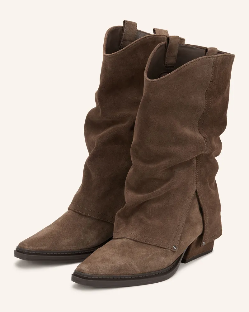 Unisa Cowboy Boots Guria Mit Nieten beige Braun