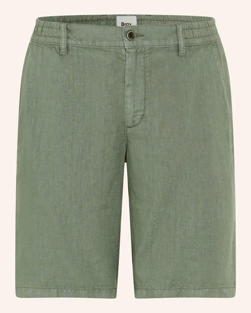 Brax Leinenshorts BALU Modern Fit Dunkelgrün
