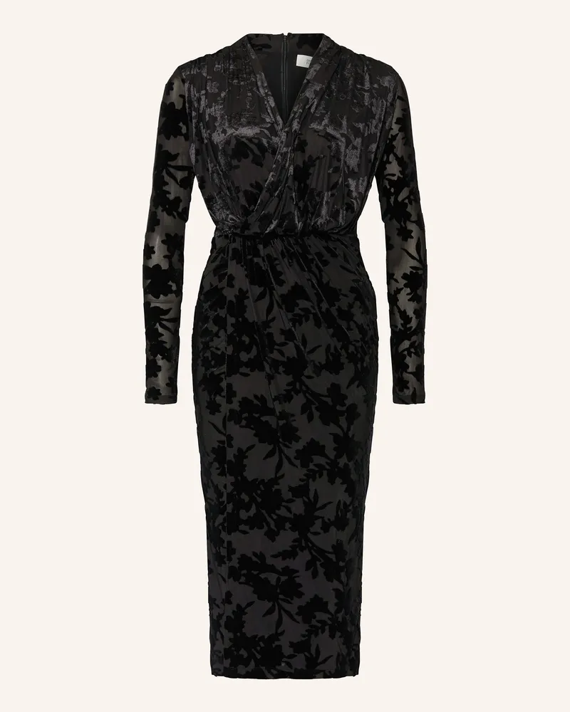Diane von Furstenberg Samtkleid TAMRA in Wickeloptik Schwarz