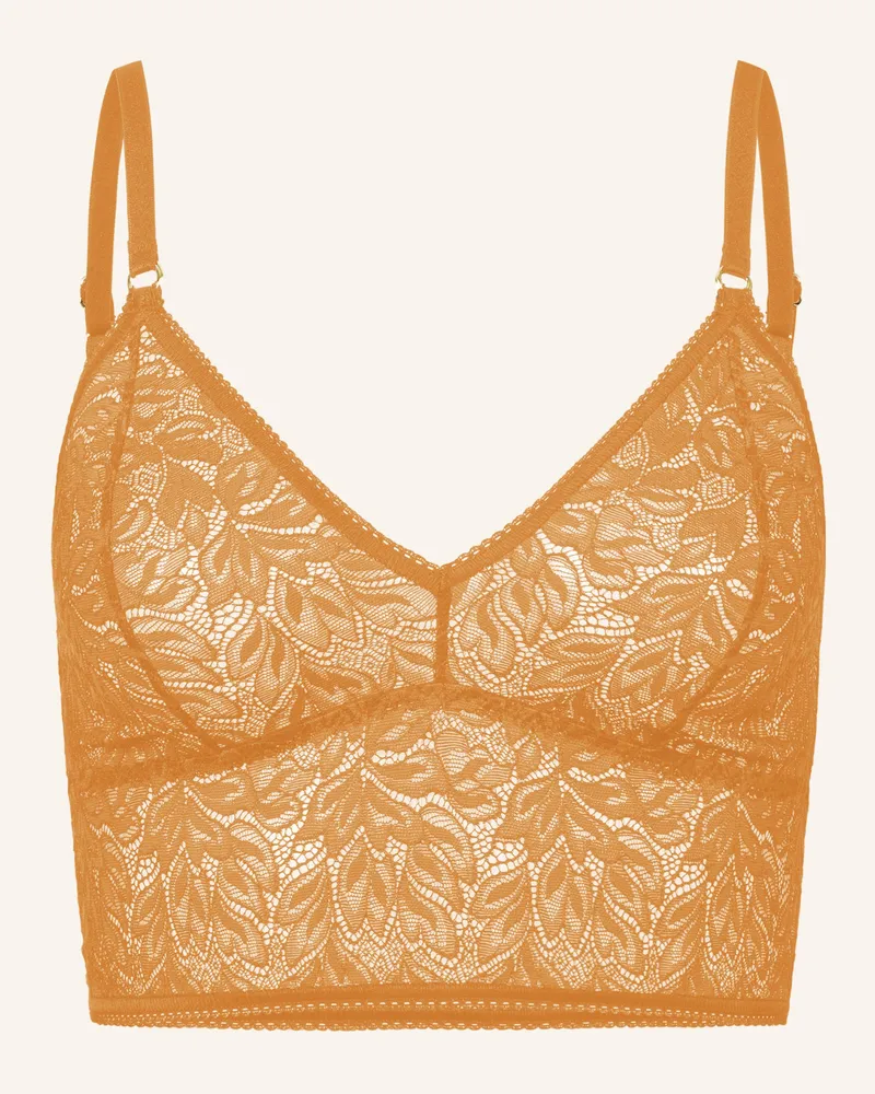 Ehrlich Textil Iconic Lace Bralette Top Aus Spitze - Verstellbare Träger orange Gelb
