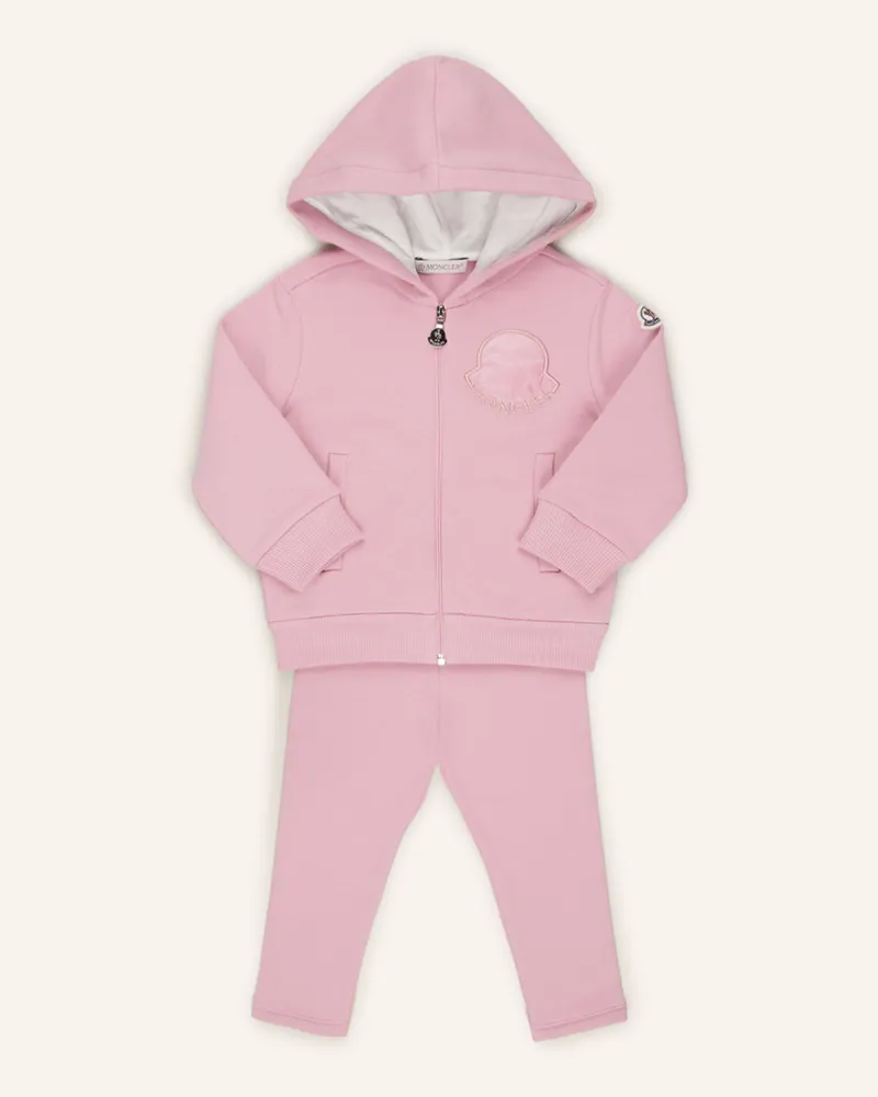 Moncler Set: Sweatjacke Und Leggings pink Rosa