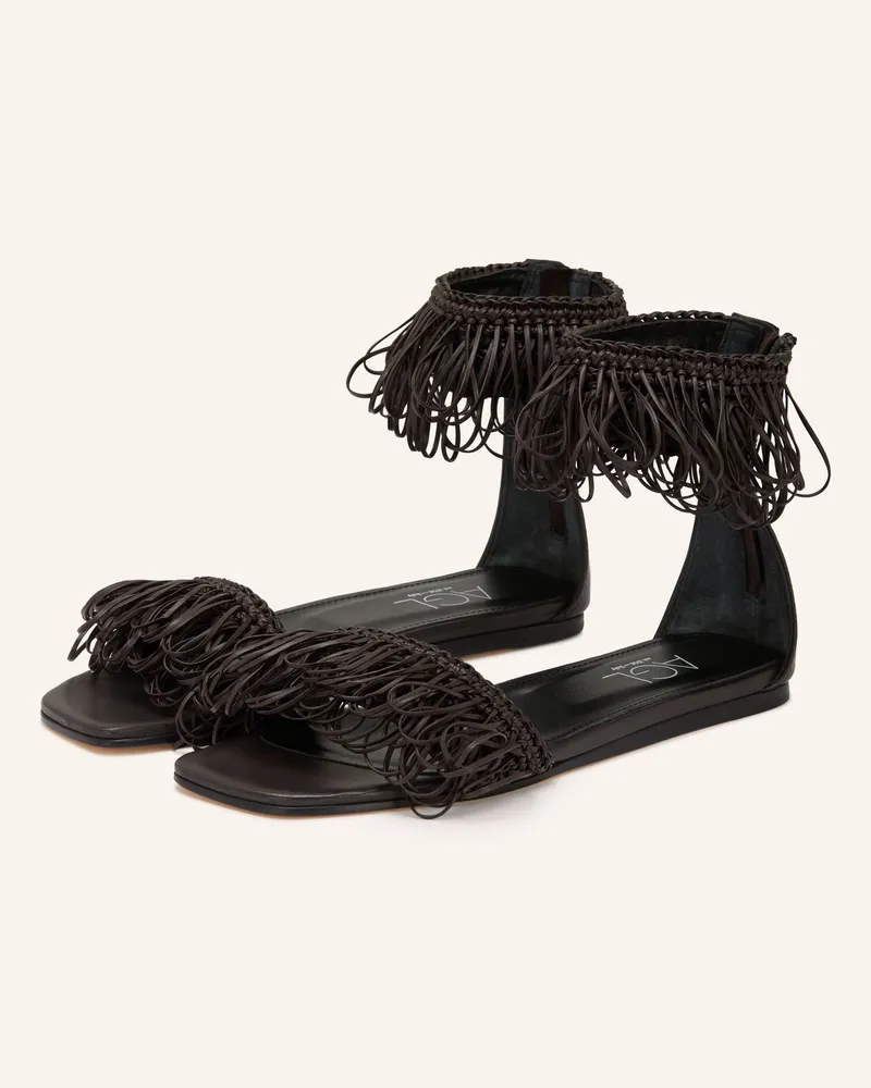 Attilio Giusti Leombruni Sandalen Elsy Fringe braun Dunkelbraun