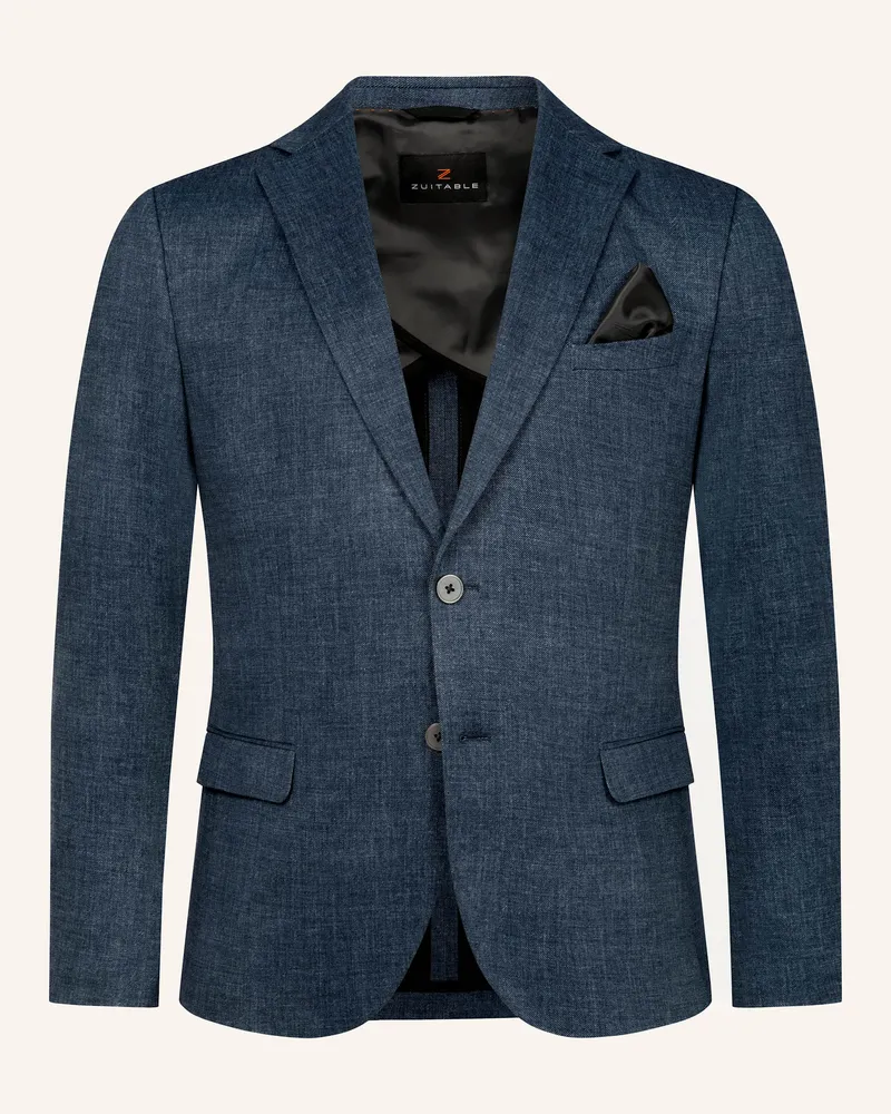 Zuitable Anzugssakko DINICK Slim Fit aus Jersey Dunkelblau