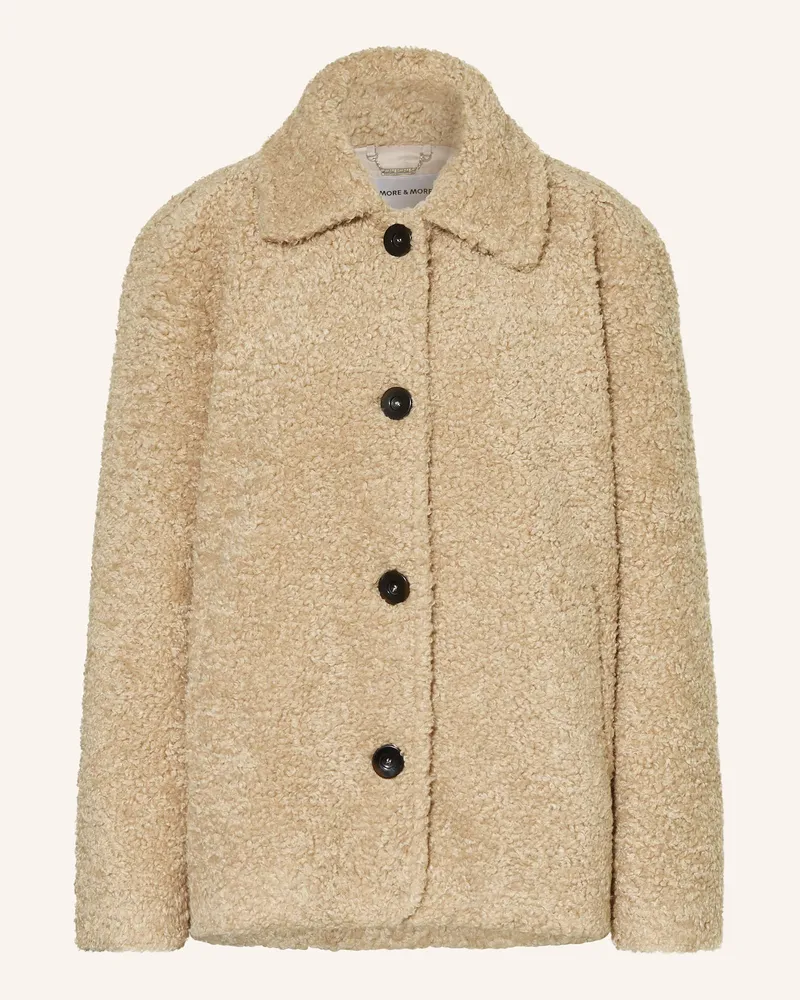 More & More Teddyfell-Jacke Creme