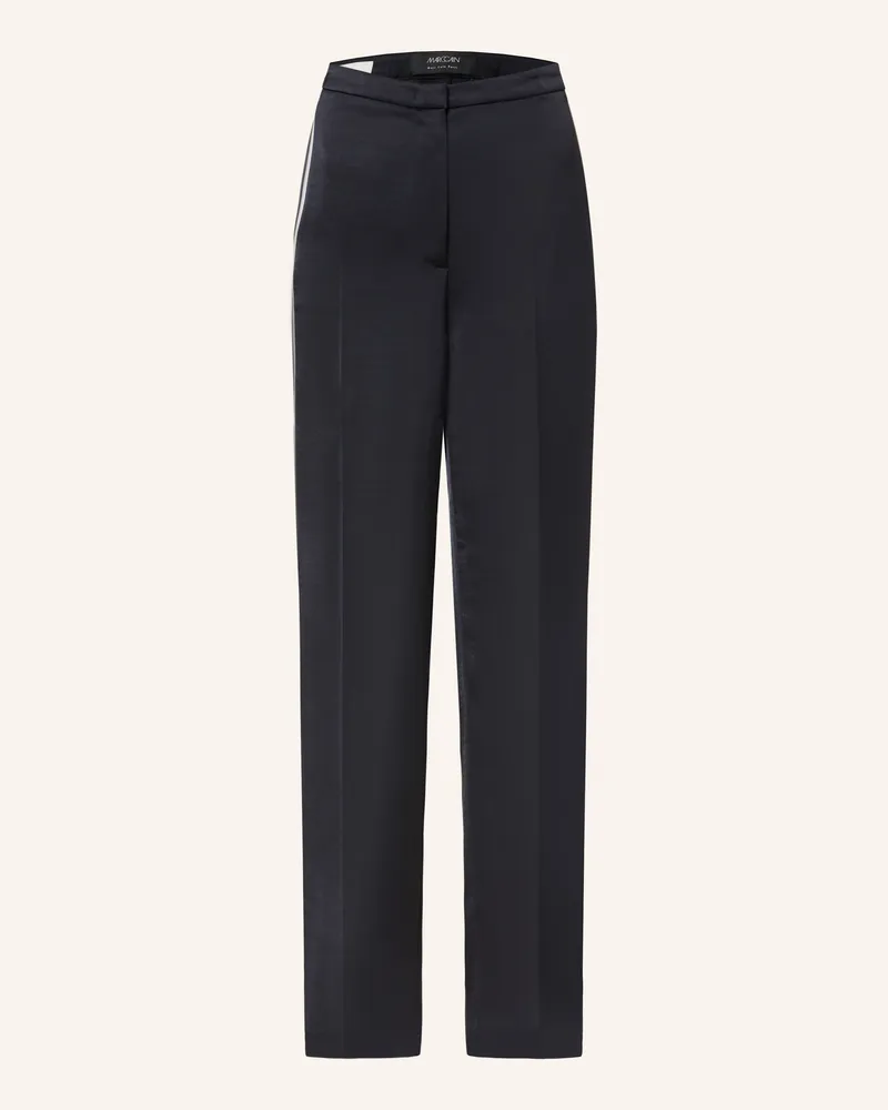 Marc Cain Satinhose Wukari Mit Galonstreifen blau Dunkelblau