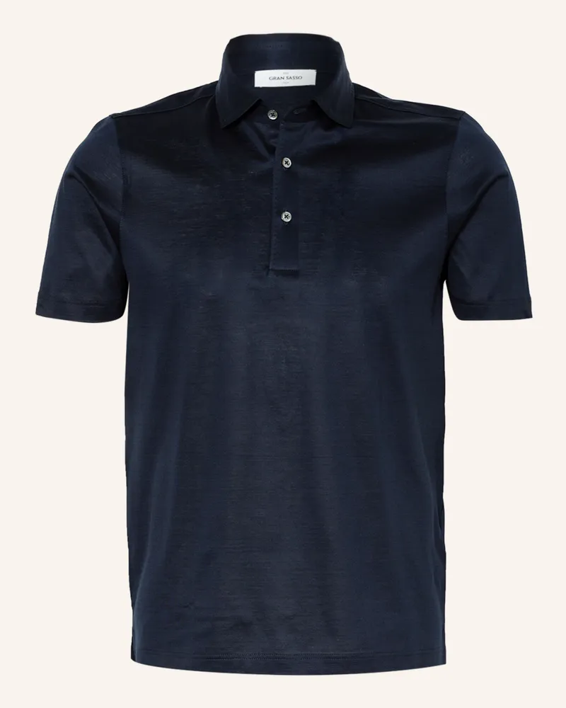 Gran Sasso Jersey-Poloshirt blau Dunkelblau