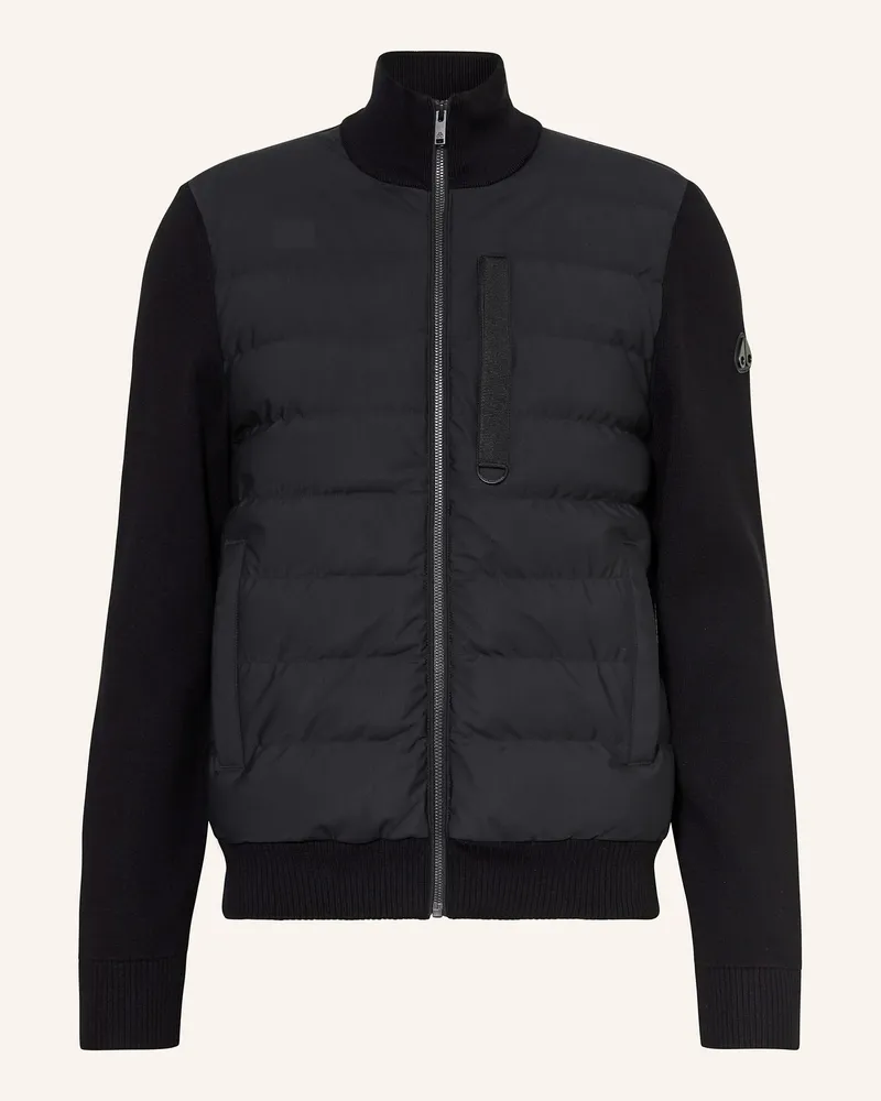 Moose Knuckles Lightweight-Daunenjacke Kamet Im Materialmix schwarz Schwarz