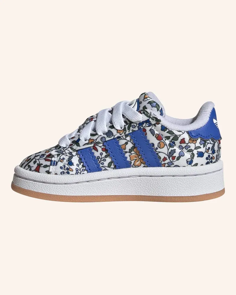adidas CAMPUS 00S X LIBERTY LONDON COMFORT CLOSURE ELASTIC LACE KIDS SCHUH Blau