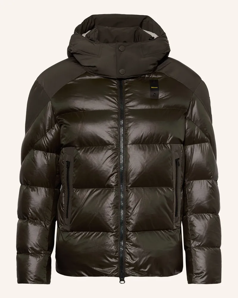Blauer Steppjacke Kiernan Mit Abnehmbarer Kapuze gruen Khaki